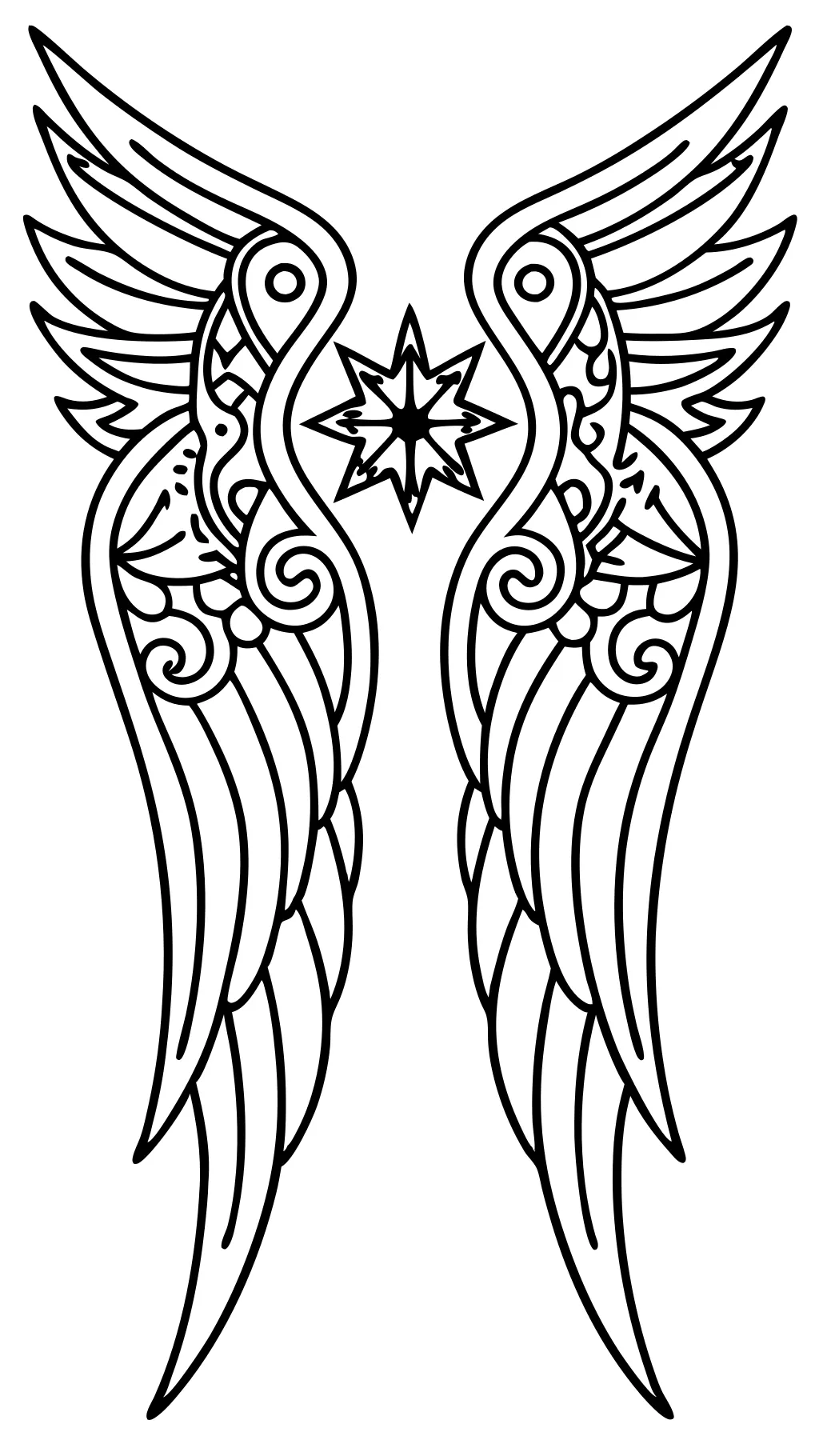 coloring pages angel wings